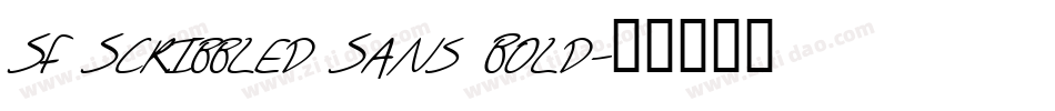SF Scribbled Sans Bold字体转换